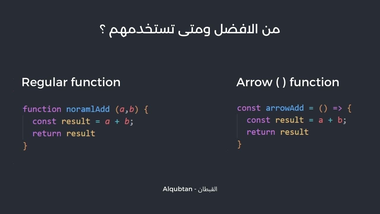 Javascript for Senior Developer (Advance) : Regular function VS Arrow ...