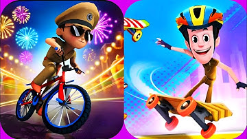 Little Singham Cycle Race vs Smashing Simmba Skateboard Rush - New gameplay walkthrough ep5