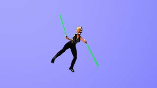 Ahsoka Tano with light sabers green screen effect