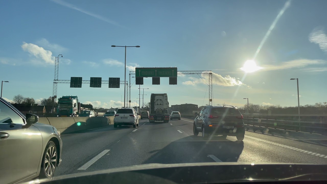 Driving in Stockholm, Sweden. Upplands Väsby to Hägersten (Time-laps)