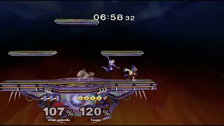 Reaction tech-chasing with aerials as Sheik