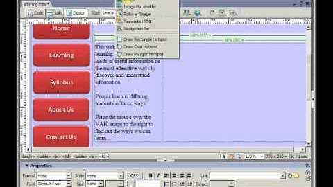 Insert a rollover image in DreamWeaver