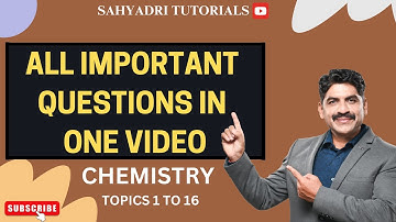 ALL IMPORTANT QUESTIONS IN ONE VIDEO | Sahyadri Tutorials | Mahesh Sir |