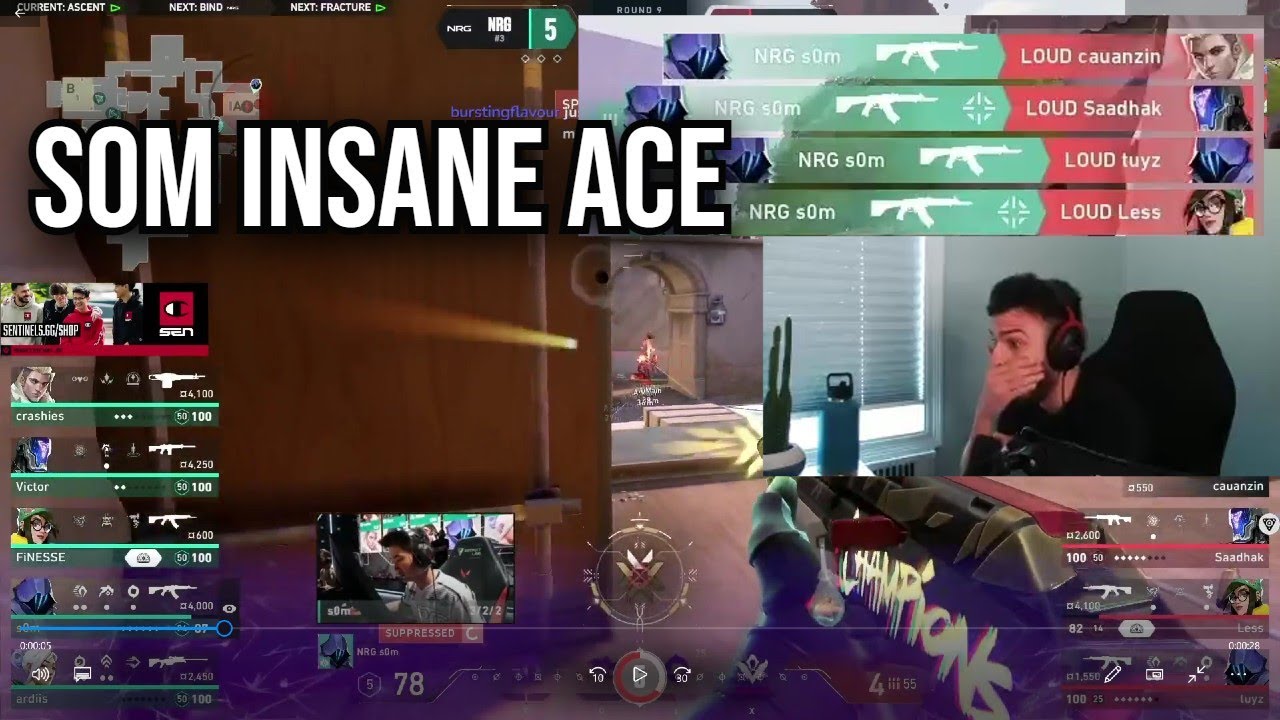 Tarik Reacts To NRG s0m INSANE ACE Against LOUD | NRG vs LOUD