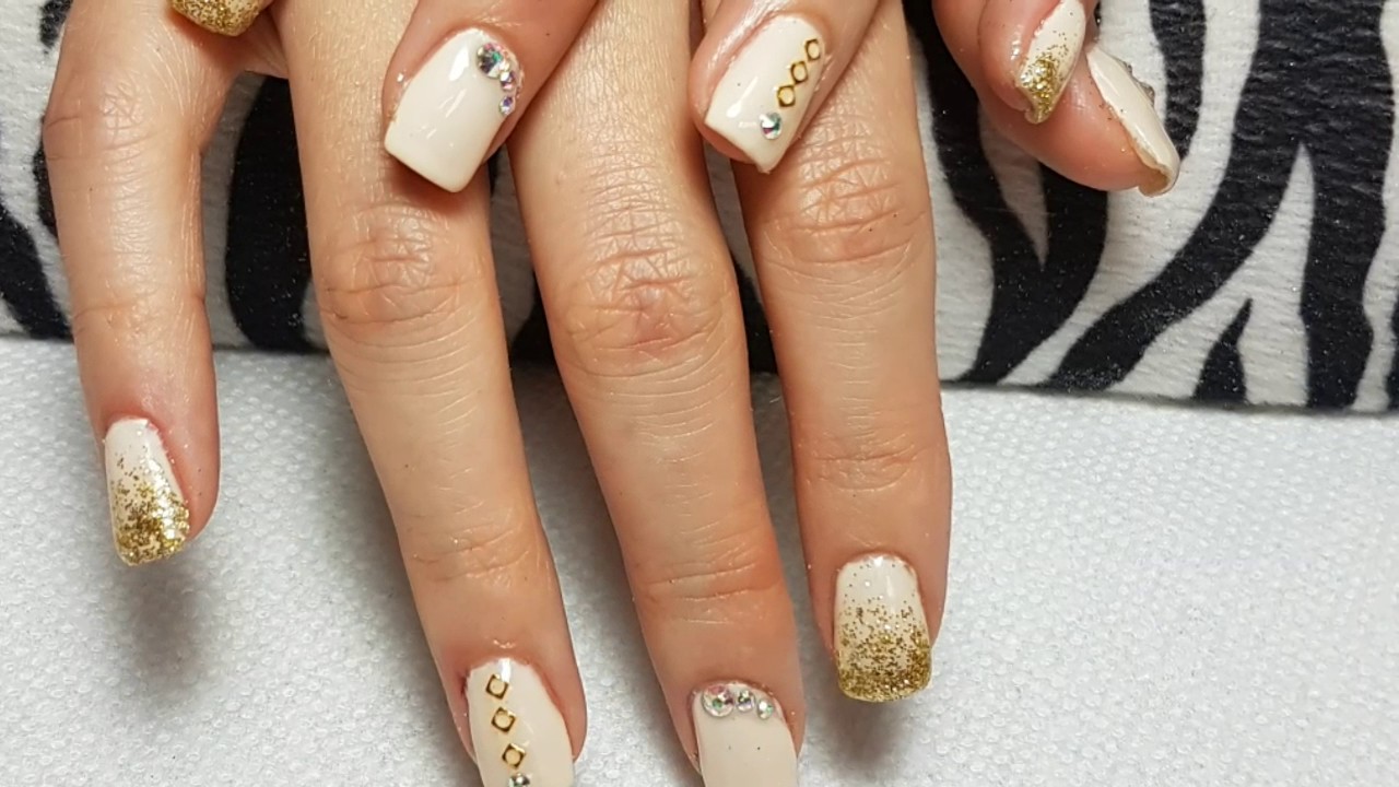 Beige and White Simple Nail Art - wide 4