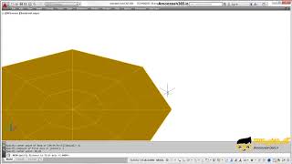 ترسیم استوانه بیضوی از نوع سطوح شبکه‌ای (Mesh)با فرمان Mesh Cylinder در اتوکد سه بعدی (Autocad 3d)