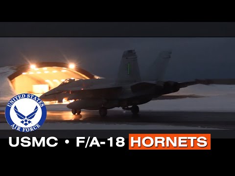 U.S. Marine Corps • F/A-18 Hornets arrive in Norway for Exercise Nordic • Response 24