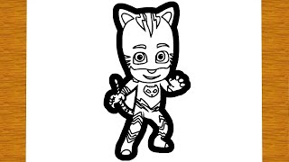 HOW TO DRAW CATBOY FROM PJ MASK | Easy drawings screenshot 3