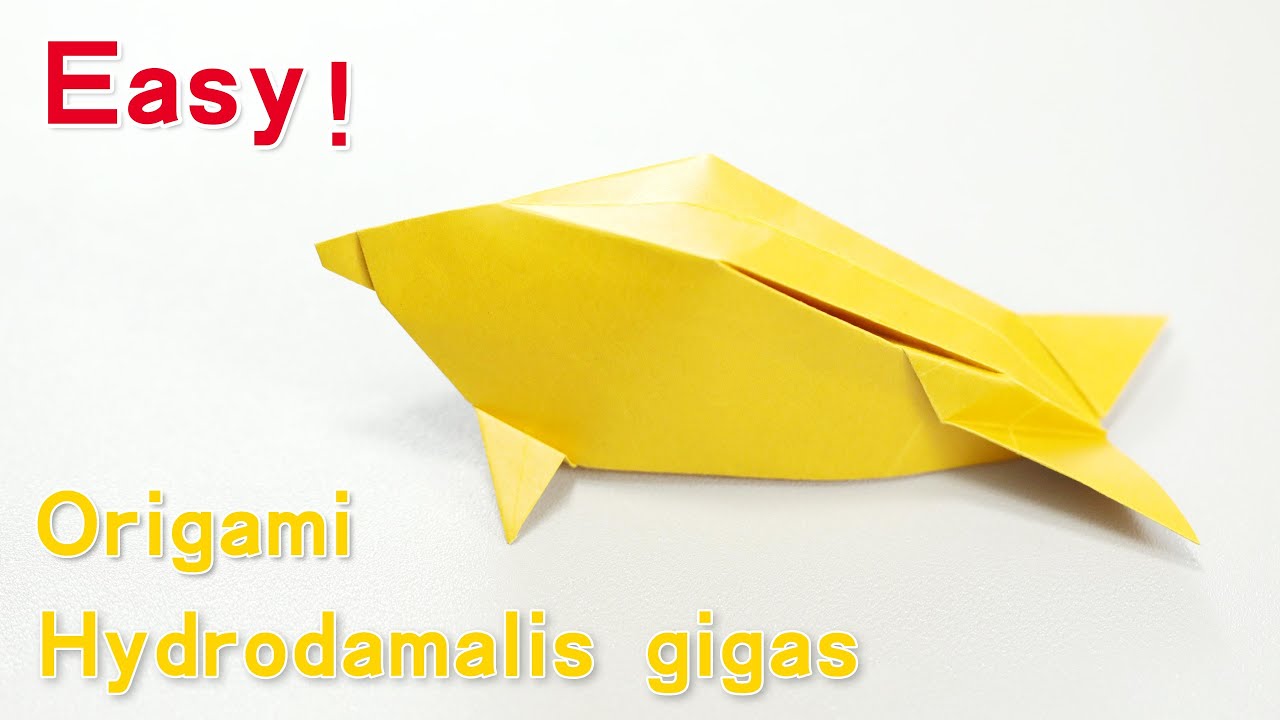 Origami Steller's Sea Cow: Folding an Extinct Legend，Hydrodamalis gigas ，3D animals Tutorial