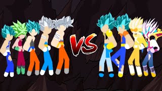 Stickman Warriors | Goku, Vegeta, Kefla, Goku Black vs Gogeta, Vegito Blue, Beerus & Naruto Beast