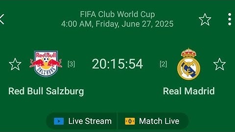 🟥LIVE: Red Bull Salzburg - Real Madrid - FIFA CLUB WORLD CUP