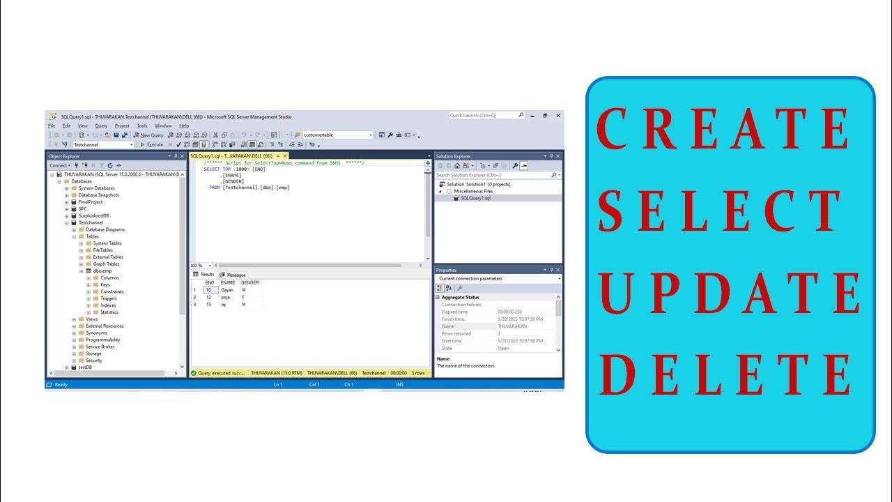 Learn SQL with Microsoft SQL Server Management Studio 18 - For ...
