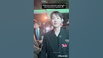 Difference between extrovert and introvert #bts #btsbollywoodfmv #viralvideo #btsmember #kpop #jin 💖