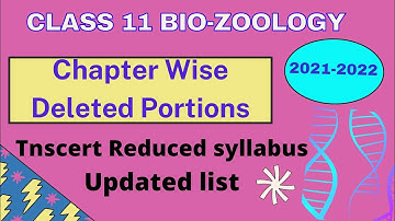 #11th Bio-zoology deleted portions/omitted topics/chapter wise deleted list