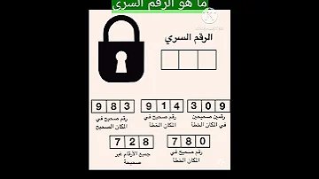 اعرف الرقم السرى لغز لاذكى الاذكياء 