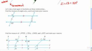 Mr Joyce Angles Formed by Parallel Lines - Foundations of Math 11
