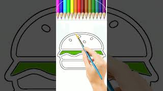 How To Draw A Tasty Burger Easy Burger Drawing For Kids