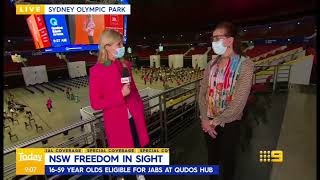 The Today Show inside Qudos Bank Arena Vaccination Centre screenshot 5