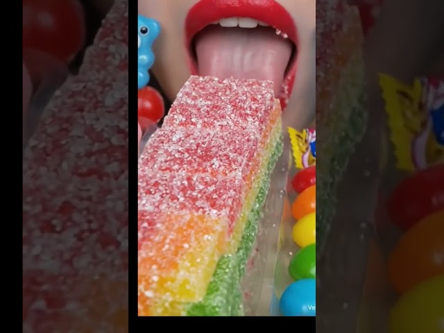ASMR RAINBOW TWIZZLERS TOPPING BOBA JELLYNOODLES KYOHO JELLY KOHAKUTOU CANDY