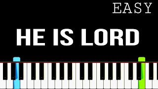 He Is Lord | English Christian Song | EASY Piano Tutorial | SYNTHESIA