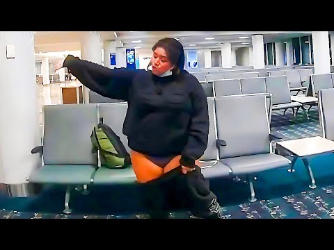Insufferable Vulgar Millionaire Karen Drops Her Pants & Pees All Over The Airport, Gets Thrown Out