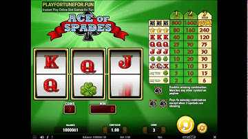 ACE OF SPADES SLOT FREE DEMO GAMEPLAY