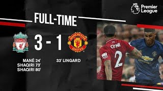 Liverpool 3 Vs 1 Man United Highlights And Goal Epl 201819