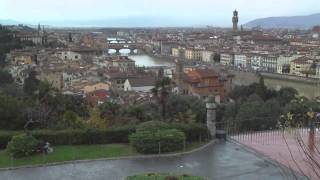 Overlooking the Arno River in Florence, Italy