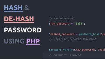 How can we encode a password and store it in the database using php | Hash and de-hash a password