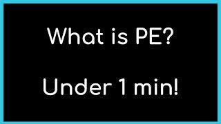 PE Ratio in under a minute (Simple)