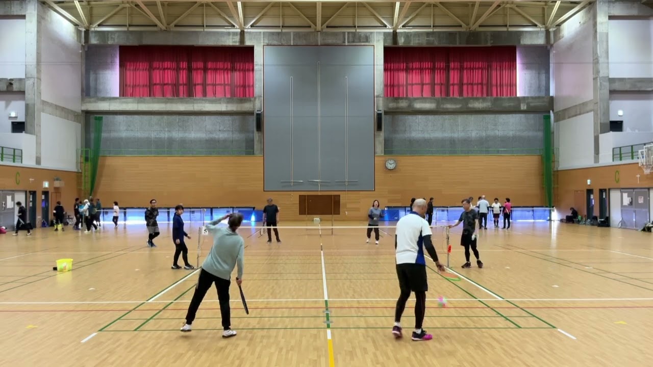 R8 2/15 宮崎市会長杯　前半3試合目　長友・平元ペア VS 後藤・田中ペア