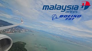 Malaysia Airlines 737-800 Scenic Departure from Penang International Airport