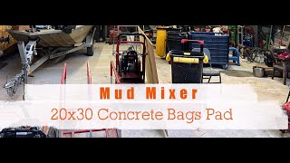 Mud Mixer | Pouring a 20x30 using concrete bags