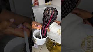 💕🎀 Pop Smoke braids with a pop of pink and the cutest beads—. ✨ #Pinkbraids #youtube #youtubeshorts