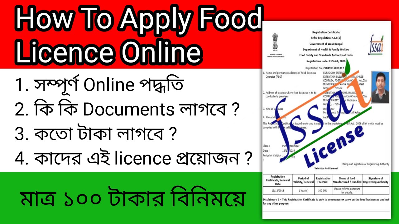 How to apply food licence online Fssai Fssai licence online