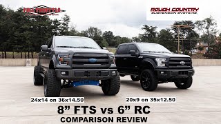 8" FTS Lift Kit VS 6" Rough Country Lift Kit Comparison | F150 EcoBoost ON 35s |