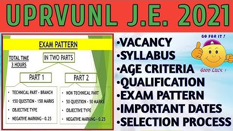 UPRVUNL JE EXAM Syllabus 2021 | UPRVUNL JE Exam Pattern 2021 | UPRVUNL JE Exam Procedure 2021 |