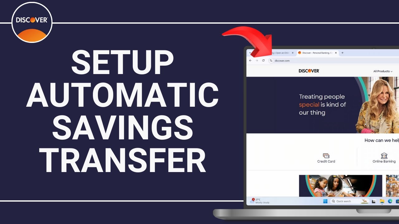 Как настроить автоматические переводы средств со сберегательного счета в Discover Bank Online