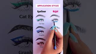 Eyeliner and Kajal styles that you need to try if you are beginner in eye makeup ️ #makeup #shorts
