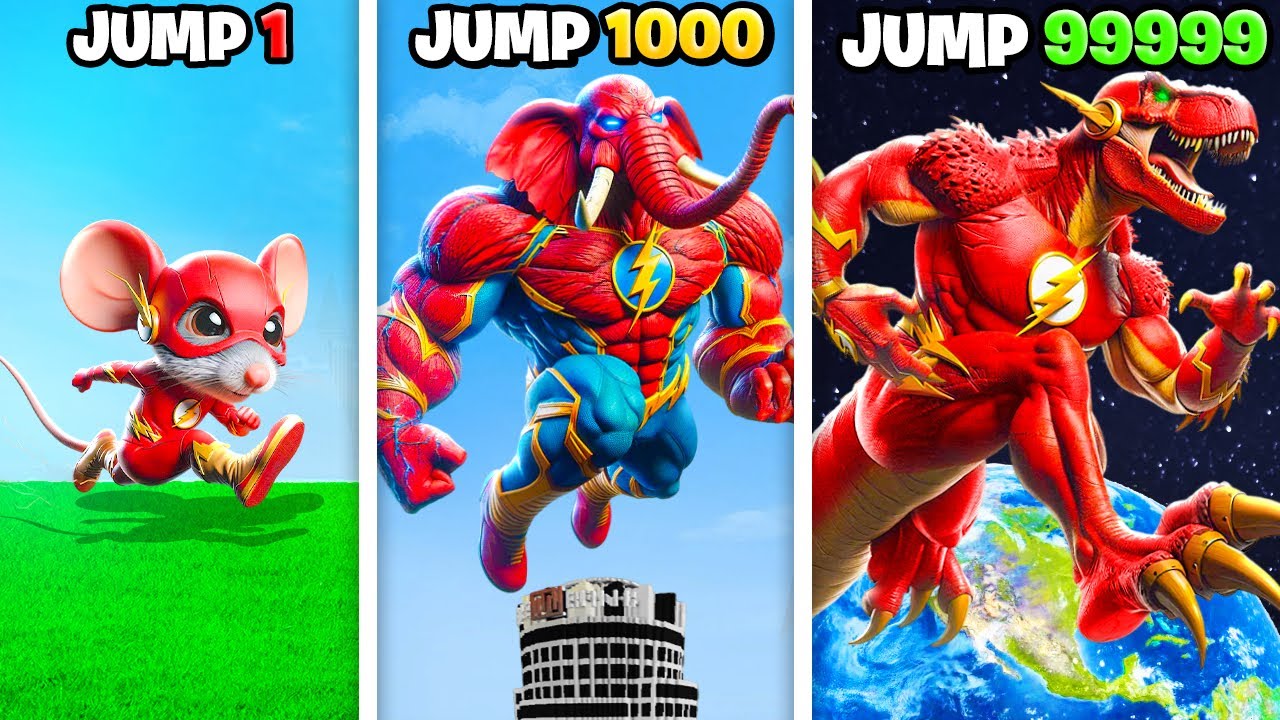 Flash превращается в другое животное с КАЖДЫМ ПРЫЖКОМ