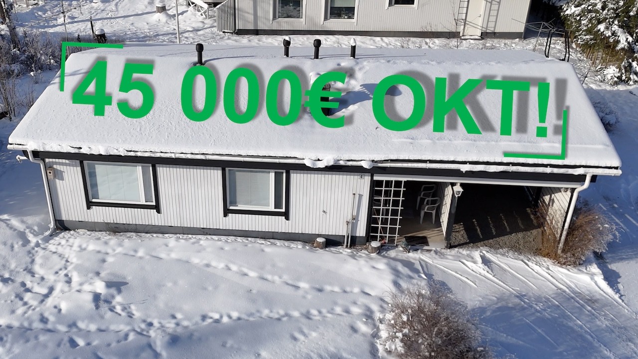 Kuinka paljon maksaa 90m2 OKT 900m2 tontilla