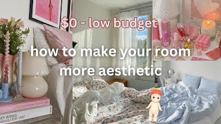 how to have an AESTHETIC room *ON A BUDGET* 🫧𓇼𓏲*ੈ✩‧₊˚🎐