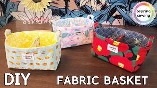 [DIY] You'll love this Fabric basket | Divided Basket 🎁| Partition basket tutorial
