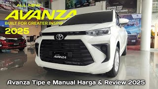 Toyota Avanza Type E Manual 2025 Price U0026 Review