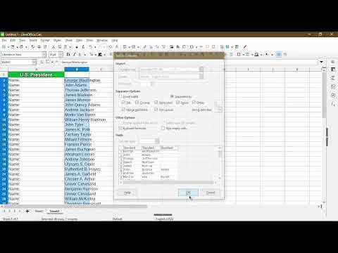 How to Apply Text to Columns in LibreOffice Calc - YouTube