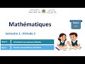 مادة الرياضيات الحصة 1 الأسبوع 1 الأولى إعدادي 1AC التعليم الصريح إعدادية الريادة Période 2 