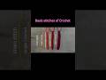 5 basic stitches of Crochet #beginners #easycrochet