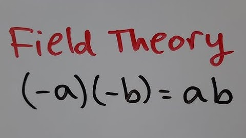 Field Theory Proof: (-a)(-b)=ab