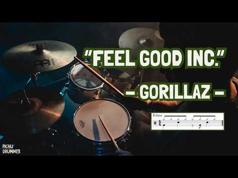 🥁FEEL GOOD INC. - Gorillaz | Drum Cover + Partitura GRATIS (BATERÍA)