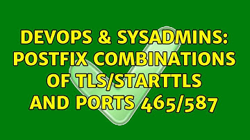 DevOps & SysAdmins: Postfix combinations of TLS/STARTTLS and ports 465/587
